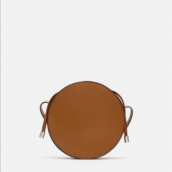 Zara Camel tan  color round crossbody. - Picture 4 of 4
